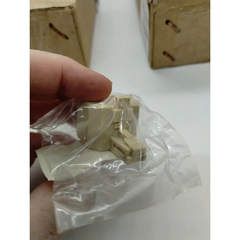 10 Pcs Telephone Phone Line 1 Male to 2 Female Modular Adapter Ivory - PVDA20